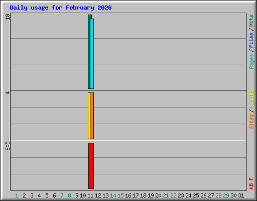 Daily usage for February 2026